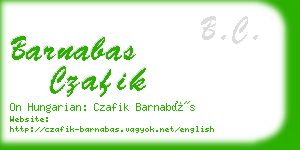 barnabas czafik business card